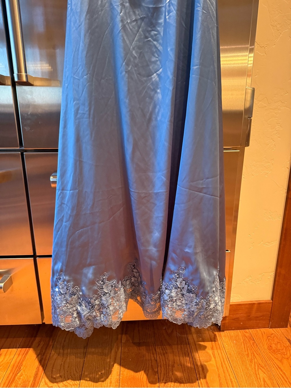 Mare Mare Anthropologie Puff-Sleeve Square-Neck Satin Maxi Dress - Picture 16 of 16